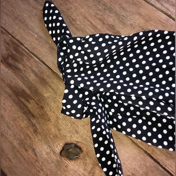 Premise off the shoulder tied 3 1/4 sleeve polka dot top NWT size Xs - Picture 3 of 4